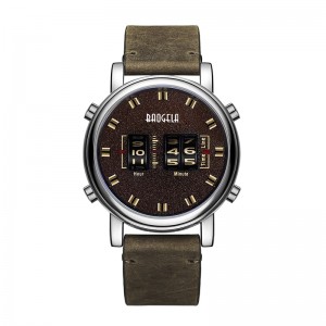 Baogela Fashion Men \\\\ s ลูกกลิ้งออกแบบธุรกิจนาฬิกาผู้ชายควอตซ์ดูหนังกันน้ำกีฬาสบาย ๆ ดู Relogio Masculino 22703