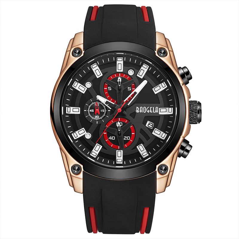 Baogela Men \\ S Sports Watches Men กันน้ำแฟชั่นกันน้ำ