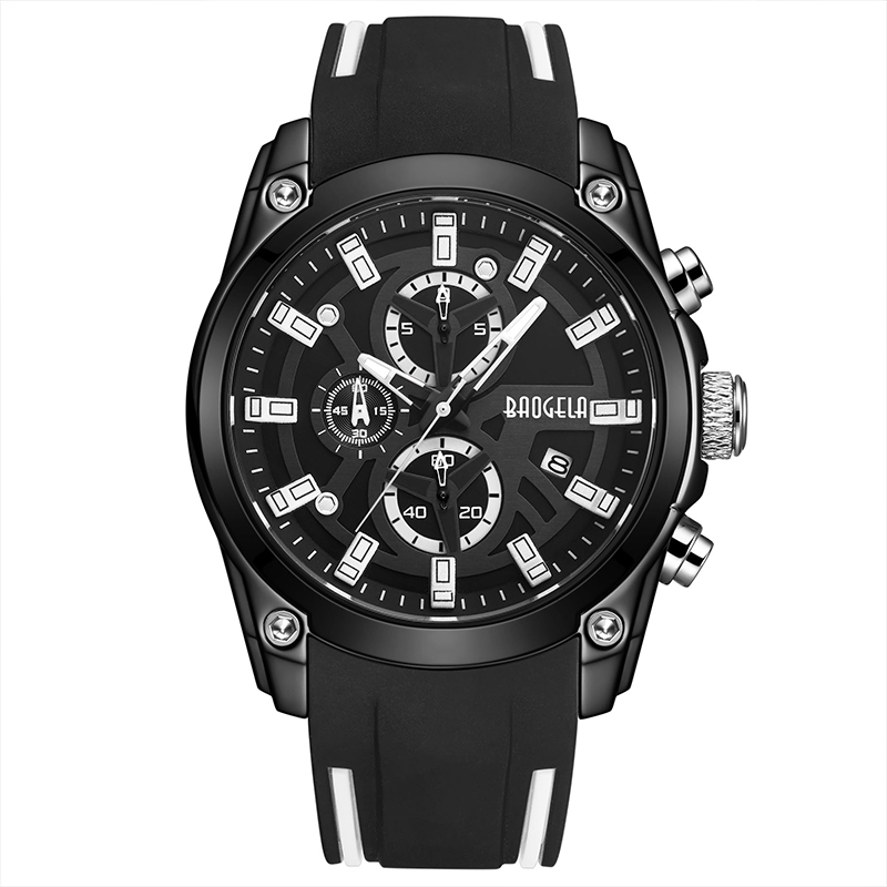 Baogela Men \\ S Sports Watches Men กันน้ำแฟชั่นกันน้ำ