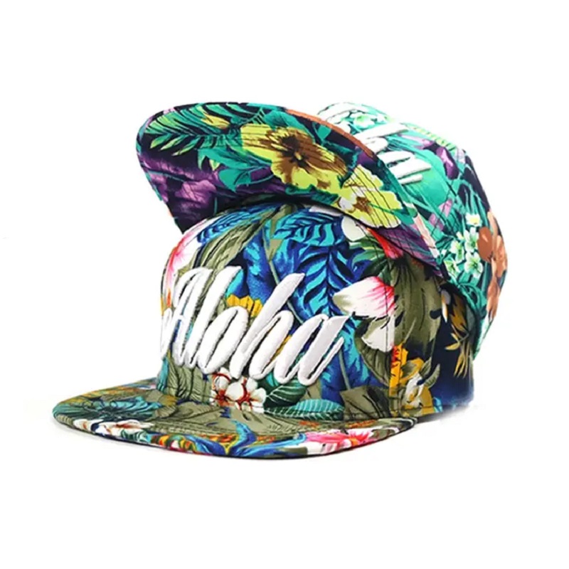 หมวกดอกไม้ snapback ที่กำหนดเองคุณภาพสูงสำหรับผู้ชายผู้หญิง