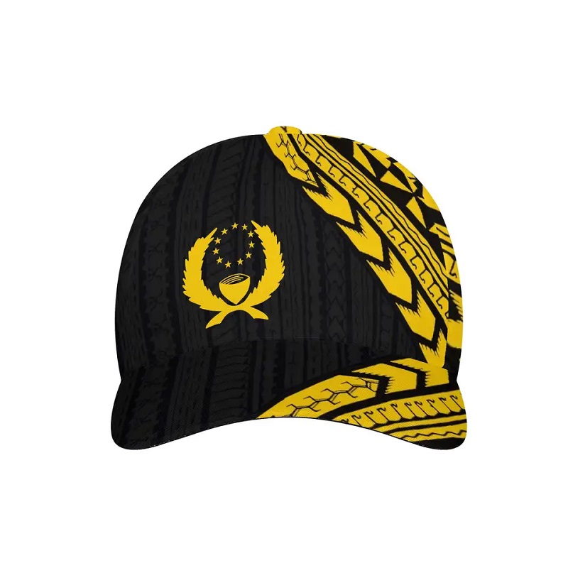 ใหม่ Micronesia Pohnpei Flag พิมพ์หมวกเบสบอล Polynesian Tattoo Sports Caps ติดตั้งหมวกกลางแจ้งที่ปรับได้