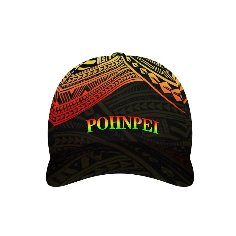ใหม่ Micronesia Pohnpei Flag พิมพ์หมวกเบสบอล Polynesian Tattoo Sports Caps ติดตั้งหมวกกลางแจ้งที่ปรับได้
