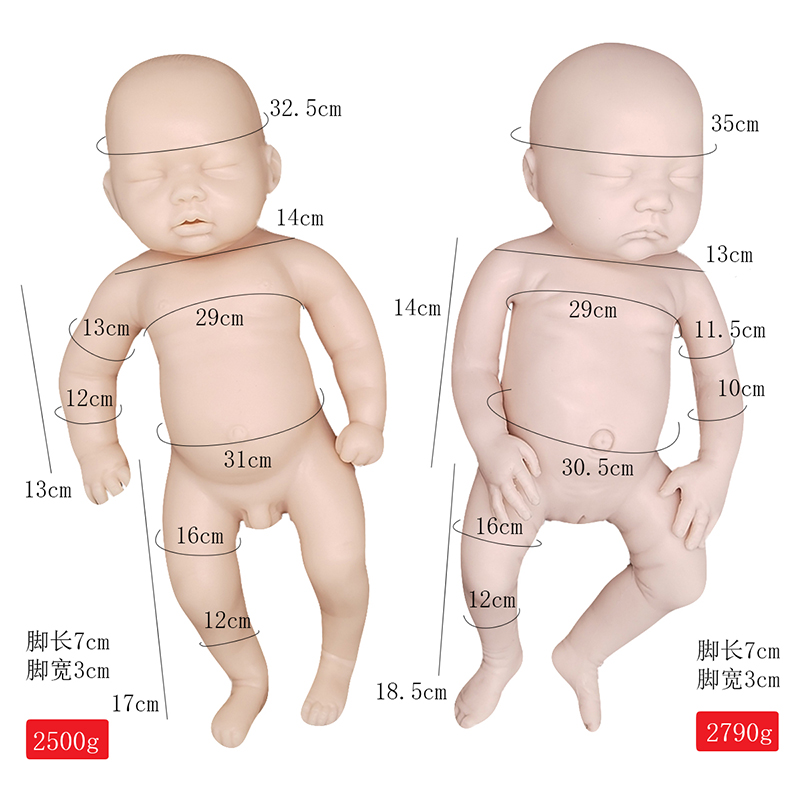 Doll reborn จำลองสูงวัสดุซิลิโคน Reborn Baby ASSLEEP SILICONE REBORN DOLLINISTION (pre-make-up)