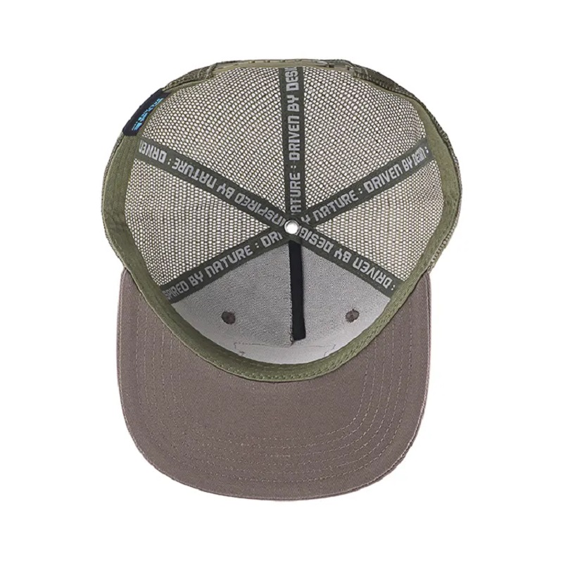 แฟชั่นยอดนิยมสะบัดหมวกตาข่ายปักสีเทาแพทช์ 5 แผงพลาสติก snapback cap และหมวกหมวกพลาสติก snapback cap