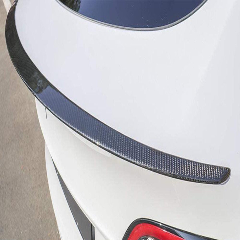 รถสปอยเลอร์ด้านหลังคาร์บอนไฟเบอร์จริงสำหรับ Tesla Model 3 Y