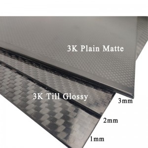 แผ่นคาร์บอนไฟเบอร์ที่มีความแข็งแรงสูง 3K ขาย