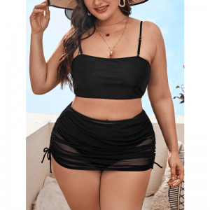 ชุดว่ายน้ำแบบไร้แฟชั่นสามชิ้น