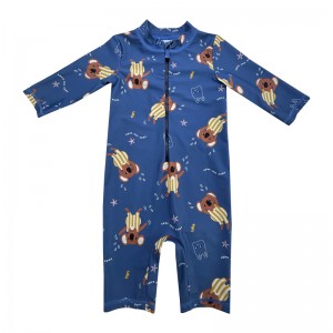 ซิปพิมพ์การ์ตูนเด็กคนหนึ่งว่ายน้ำชุดว่ายน้ำ