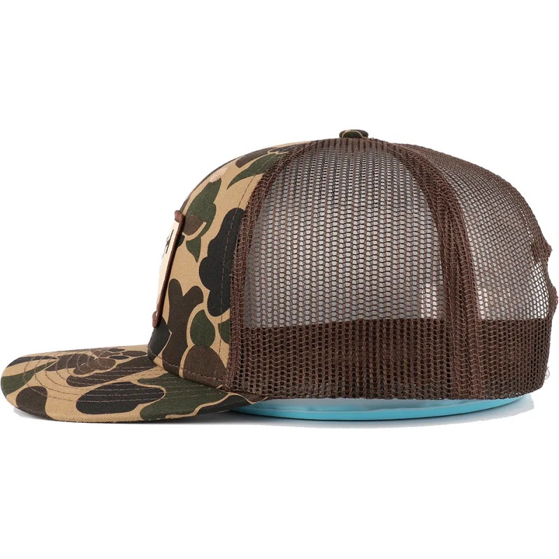 Duck Duck Brown Camo Snapback Mesh Patch โลโก้ 6 แผง Richardson 112 หมวกหมวกรถบรรทุกรถบรรทุก