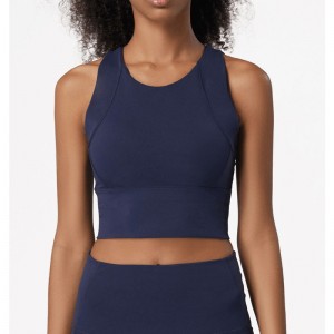 เสื้อกั๊กโยคะตะเข็บแบบช็อตสีทึบ