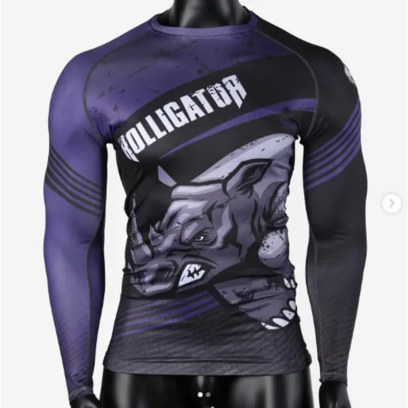 ตรงไปตรงมารูปแบบต่าง ๆ ชุดว่ายน้ำขนแกะ Jiu Jitsu Rash Guard BJJ Gis Rash Guard Rash Vest For Man