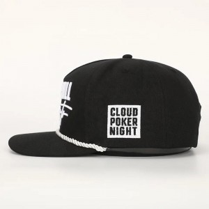 ปักที่กำหนดเอง 5 แผงสีดำการแสดงผ้าฝ้ายกีฬาแม่หมวกผู้ชายผู้หญิง Golf Gorras เชือกเบสบอลหมวกเบสบอล