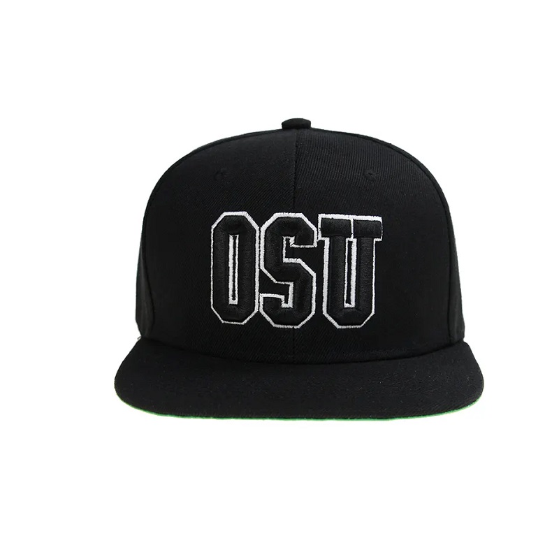 ฮิปฮอปคุณภาพสูงแบนสีว่างเปล่าสีผู้ชาย snapback หมวกและหมวกปัก 3 มิติที่กำหนดเองหมวกโลโก้การออกแบบของคุณเอง