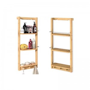 การออกแบบที่กำหนดเองชั้นวางของห้องน้ำไม้ไผ่