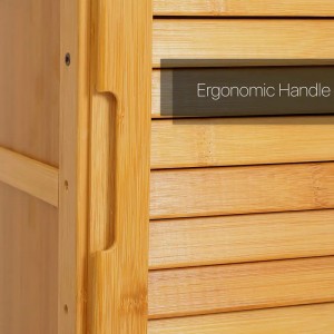 การตกแต่งตู้ชัตเตอร์อิสระตู้เก็บไม้ไผ่ตั้งตรง