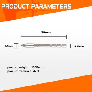 100Grain แทรกกระสุนสำหรับลูกศรคาร์บอน ID4.2 มม.