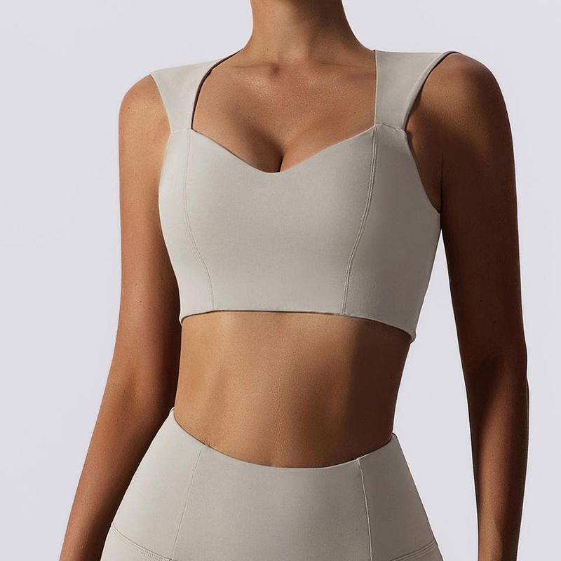 SC10182 ชุดชั้นใน Sports High Impact สำหรับ Wo White Sports Bra แผ่นถอดได้