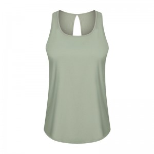 SC10253 TOPS รถถังแห้งอย่างรวดเร็ว TOP TOP TOP GYM Sports Yoga Womens Tank Tank ด้านบนเปิดด้านหลัง