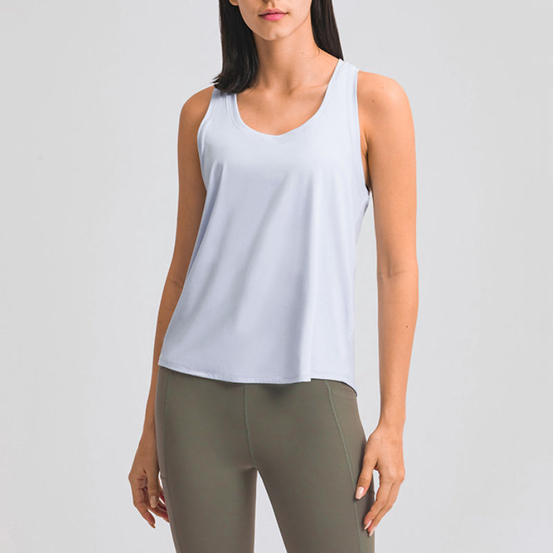 SC10256 LADIES TANK TOPS Spring Fashion Fashion Loose Yoga Vest Tank Tops Tops Womens Tank Tank ด้านบนเปิดด้านหลัง
