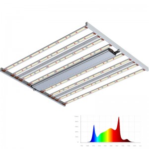 800W Spectrum ปรับได้ UV+FR บาร์เต็มรูปแบบเต็มสเปกตรัมพืชสวน LED Grow Light