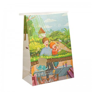 ขายส่งขนาดคราฟท์กระดาษบรรจุถุงสำหรับแซนวิชขนมปัง