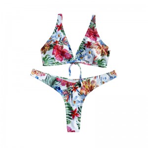 ชุดว่ายน้ำแบบสองชิ้นของธนูแบบโบว์