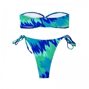 ชุดว่ายน้ำสองชิ้นที่ไม่มีสายหนังที่ไม่มีสายหนัง