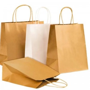 ถุงกระดาษคราฟท์พร้อมโลโก้ของคุณเอง