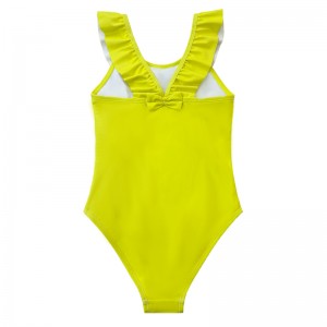 Ruffle-Strap Kids Swimwear Clearance Surplus Baby Swimwear Girls ชุดว่ายน้ำเด็กบิกินี่
