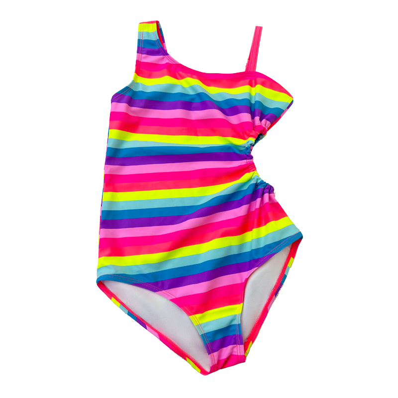ชุดว่ายน้ำ Neoprene เด็กผู้หญิงออกแบบชุดว่ายน้ำชุดว่ายน้ำสีสันสดใสเด็ก ๆ