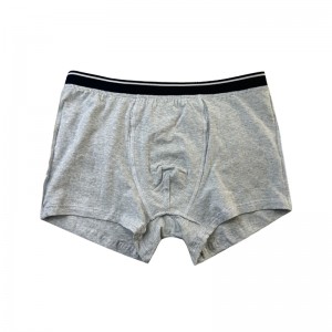 ปรับแต่งชุดชั้นในสีธรรมดาแฟชั่นเต็มรูปแบบพิมพ์นุ่มสบายผู้ชายบ็อกเซอร์บ็อกเซอร์กางเกงชั้นในสีเทาชุดชั้นในสีเทา