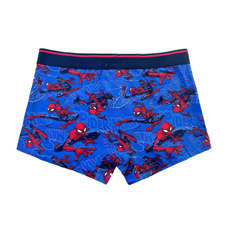 เด็กทารกสีน้ำเงิน Spider-Man พิมพ์ความสะดวกสบายขั้นพื้นฐาน Boy Underpants สีความคมชัดสี