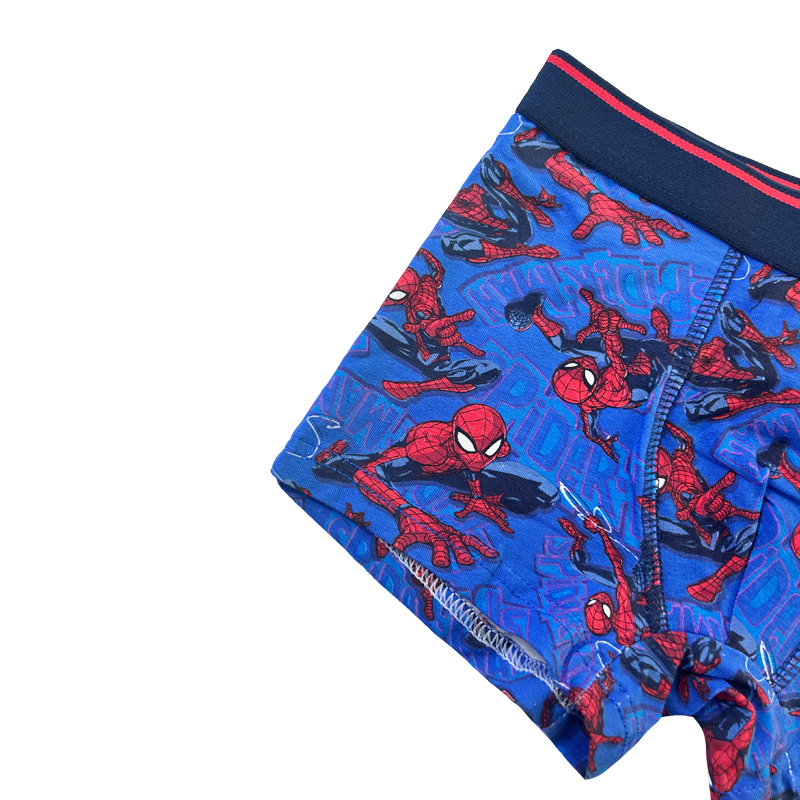 เด็กทารกสีน้ำเงิน Spider-Man พิมพ์ความสะดวกสบายขั้นพื้นฐาน Boy Underpants สีความคมชัดสี