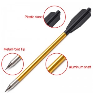 ELONG กลางแจ้ง 110301 6.5 นิ้วหน้าไม้หน้าไม้กลวงอลูมิเนียมเหล็กคาร์บอนจุดสำหรับยิงธนูล่าสัตว์