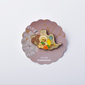 ตราสัญลักษณ์โลโก้ภาพการ์ตูนเลียนแบบเลียนแบบ, ค่าธรรมเนียมตัวอย่างฟรี, เหมาะสำหรับการรวบรวม, เครื่องรางตราโลหะทอง, พิน, เคลื...