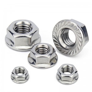 น็อตหน้าแปลนหกเหลี่ยมพร้อมฟันปลา