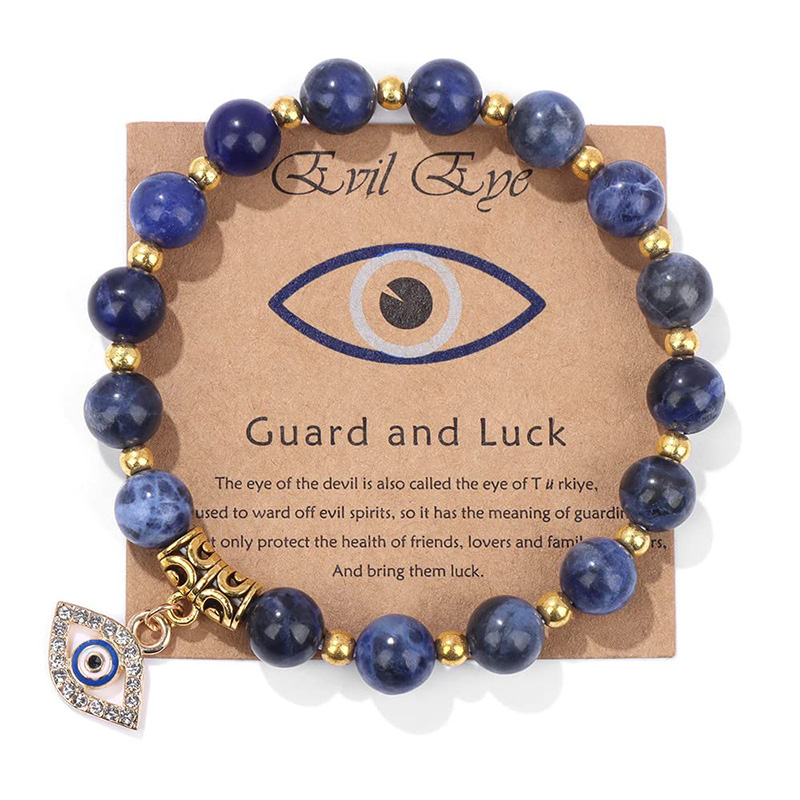 ปีศาจหงเต๋อ\'s Eye Guardian Bracelet สร้อยข้อมือหินธรรมชาติ