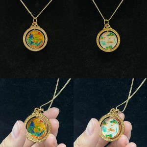 รูปแบบที่ปรับแต่งได้ที่ปรับแต่งได้สร้อยคอยาวชุบทอง