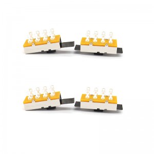 สวิตช์สไลด์ SS23L16, กระแสสูง, สาม-ตำแหน่งสองเท่า-แถว, 8-PIN, สวิตช์เครื่องทำลายเอกสาร, สวิตช์เลื่อนแนวตั้งสำหรับอุปกรณ์เครื่องจักร...