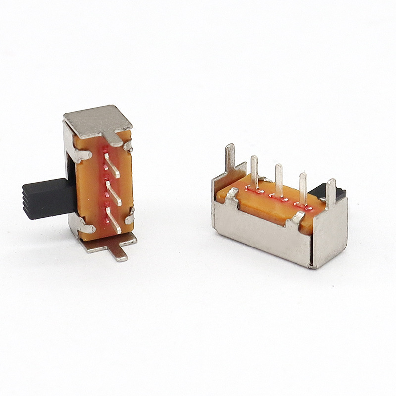 Slide Switch SK12F14 ด้าน-ดึงสวิตช์แนวนอนด้านโคมไฟเพดาน-ดึงสวิตช์สไลด์เดี่ยว-แถว 3-พินสไลด์สไลด์แนวตั้ง