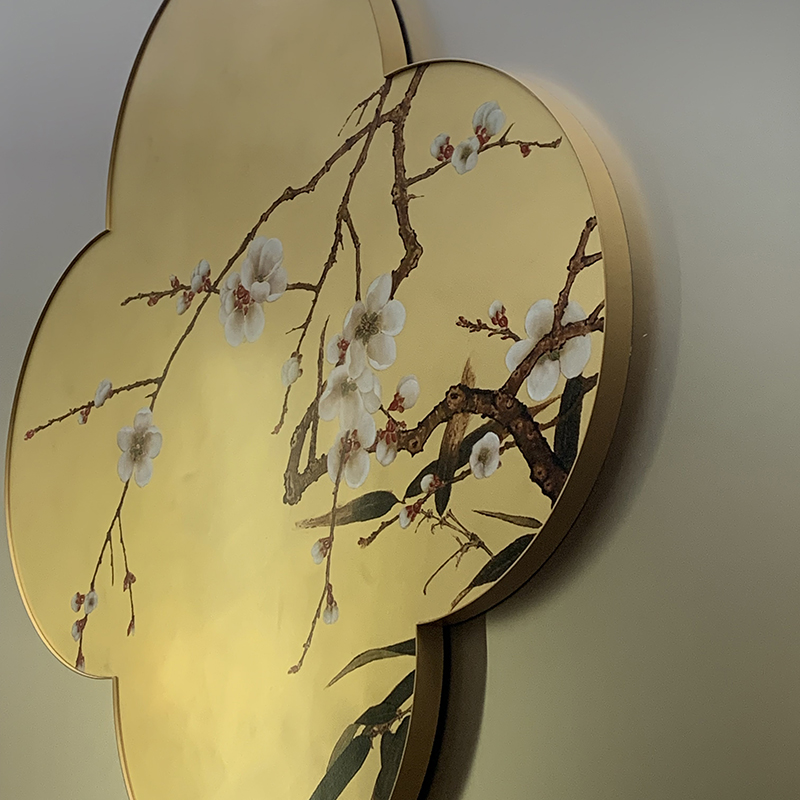 Zotye Stainless Steel Gold Electroplated จีน-สไตล์การตกแต่งสแตนเลสสตีลลวดลาย