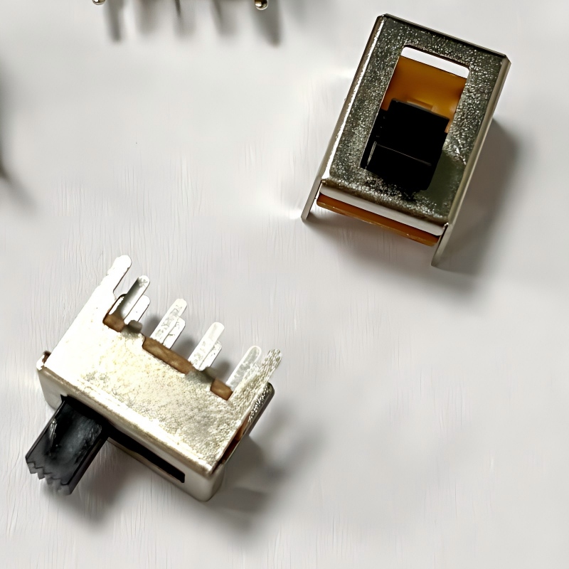 สวิตช์เลื่อน SS23F06 3-ตำแหน่ง 10-การออกแบบพินสำหรับไฟ LED -- โรงงานตงกวนโดยตรง